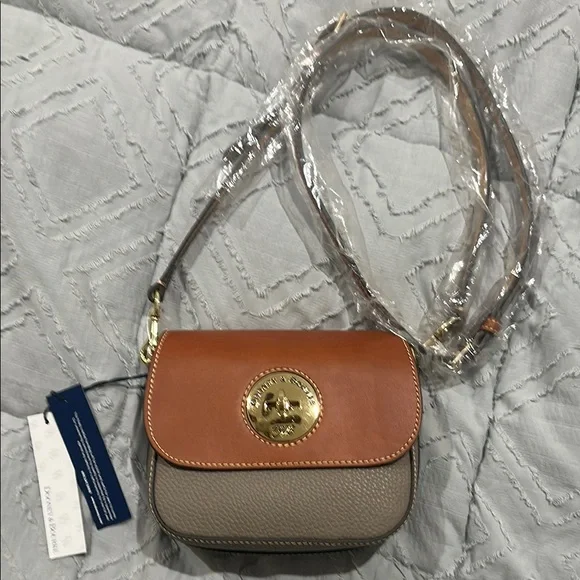 Dooney & Bourke Tan and Gray Crossbody Bag - Picture 1 of 3